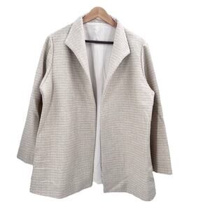 Vintage Custom Ivory Gold Metallic Jacquard Fancy Evening Jacket Womens 2X